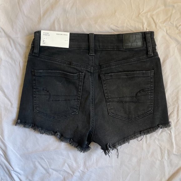 American Eagle Hi-Rise Shortie Ne(x)t Level Stretch Black Sz2 - Picture 3 of 4